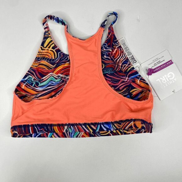 Athleta Girl Swim Top Reversible Field Day Bikini Top Size XL NWT - Picture 3 of 7
